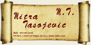 Mitra Tasojević vizit kartica